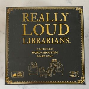 Exploding Kittens Really Loud Librarians Board Game - Black and Gold